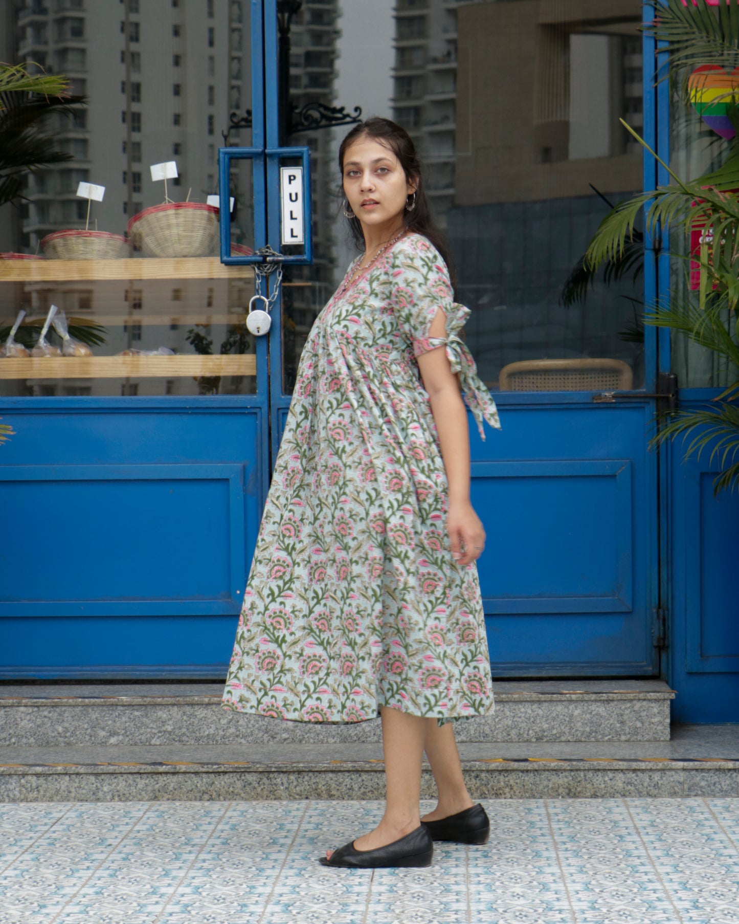 Samira, floral cotton dress