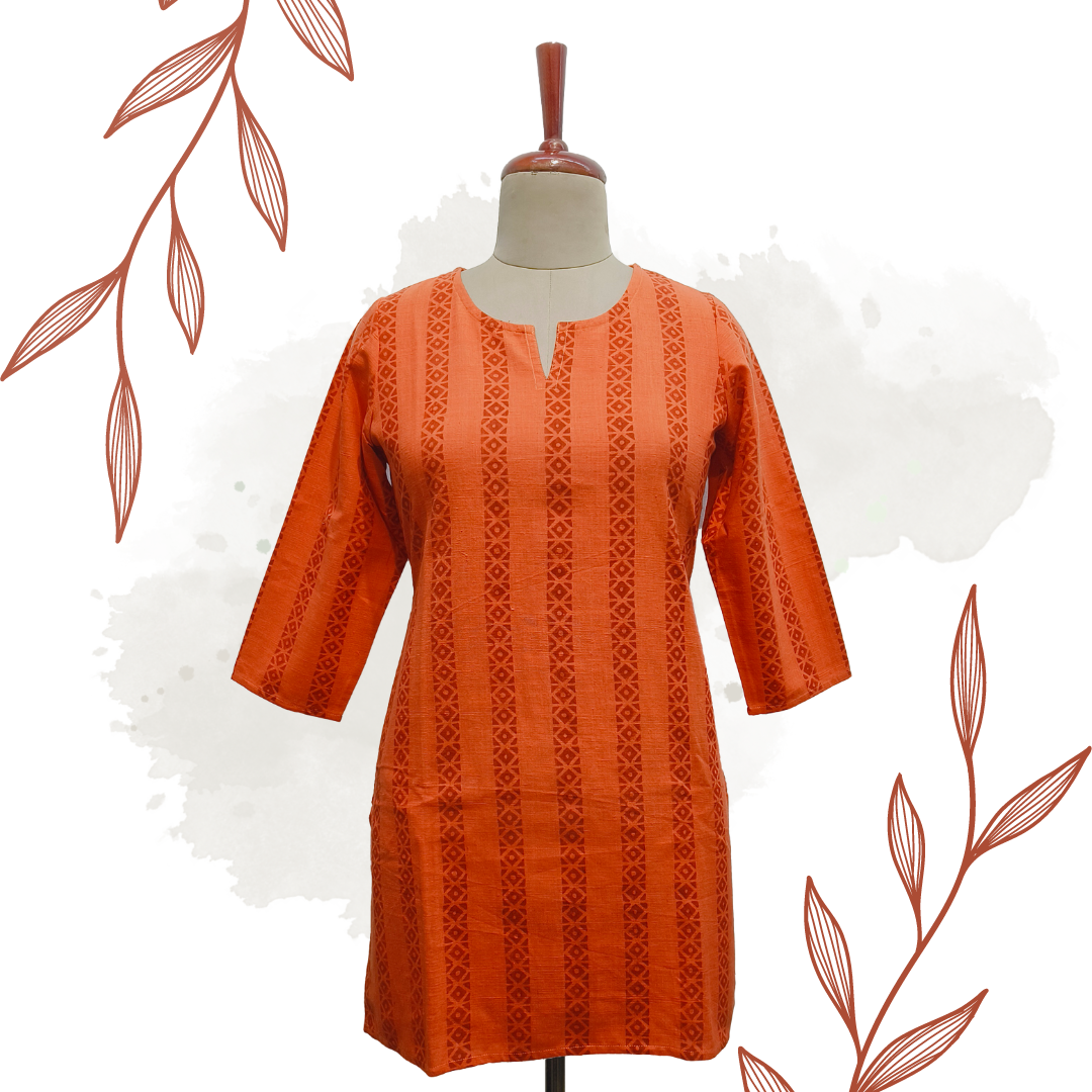 Khadi strip  cotton kurta