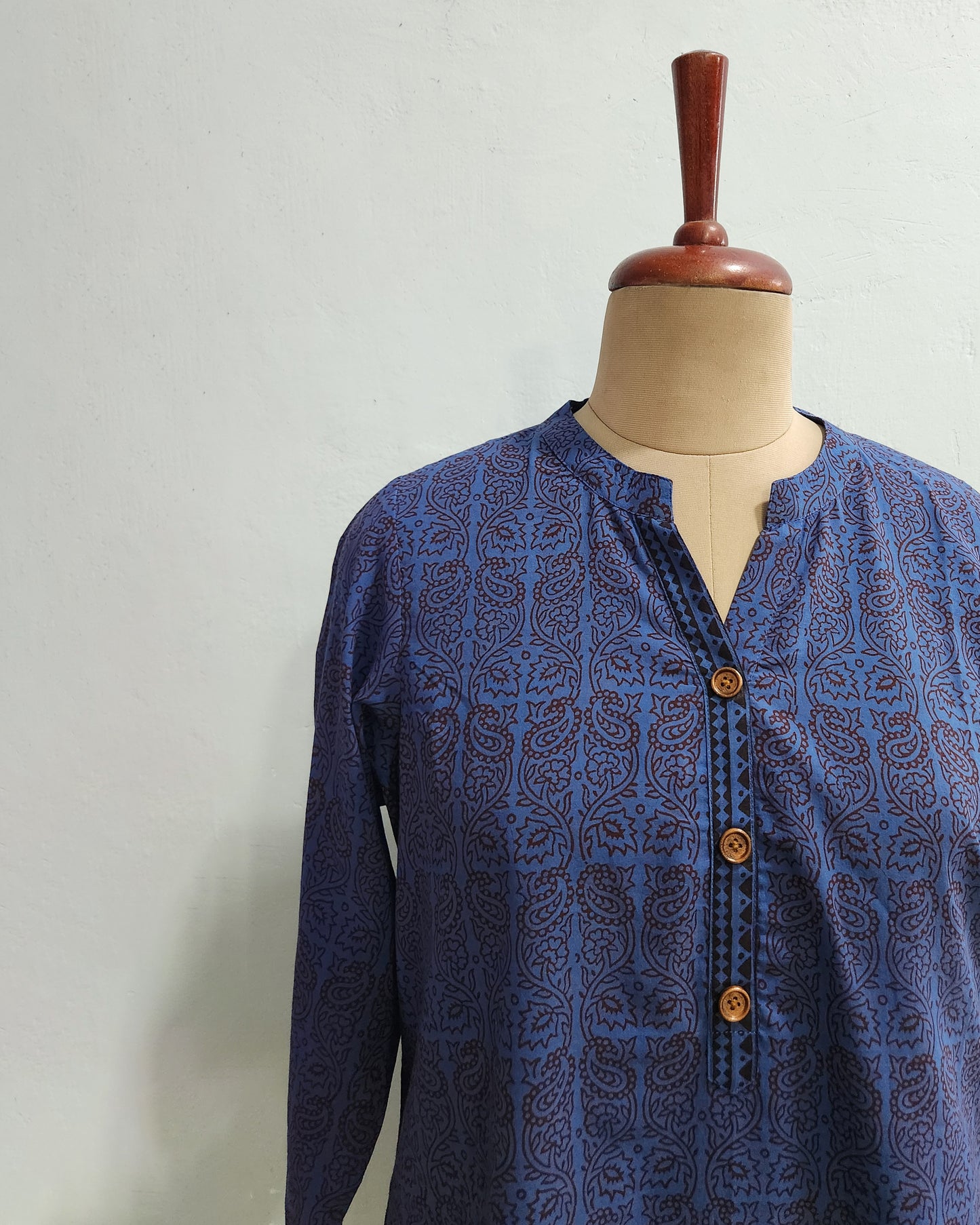 Bagh hand printed cotton short kurta, Length-30 inch