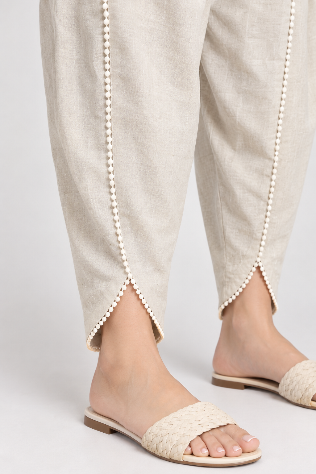 Ivory Tulip Cotton Linen Pant