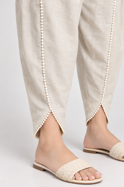 Ivory Tulip Cotton Linen Pant