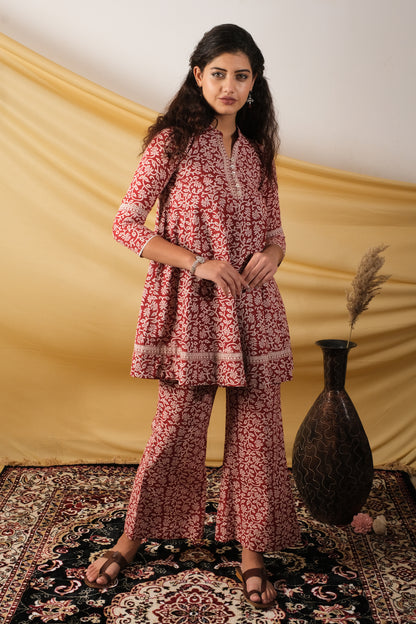 Mehek, Flared Bagh Print co-ord set