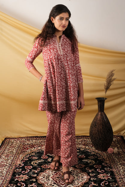 Mehek, Flared Bagh Print co-ord set
