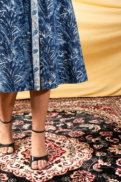 Neel, Angrakha cotton calf length dress