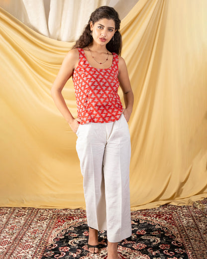 Zeenat, "Naturally Dyed Handblocked Cotton Crop Top