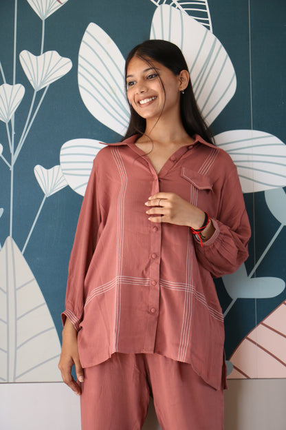 Tanvi, wine color Co-ord set