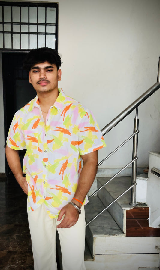 Neel Raahi – printed Cotton Shirt