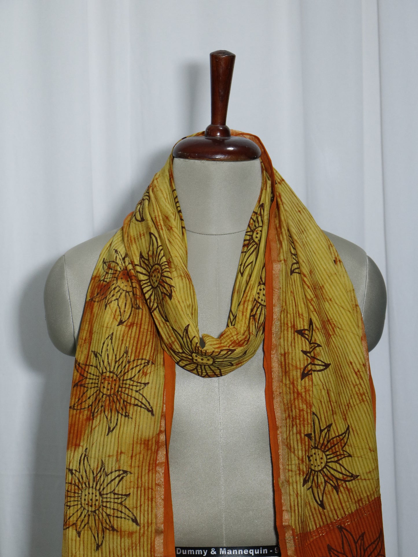 Handloom Maheshwari Cotton Silk Block Printed Stole
