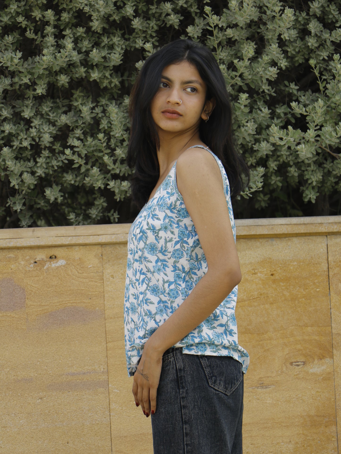 Powder blue Crop top