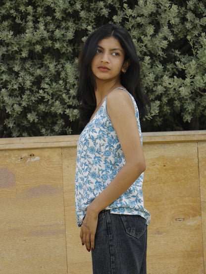 Powder blue Crop top