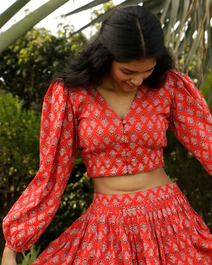 Sana, Ajrakh crop top