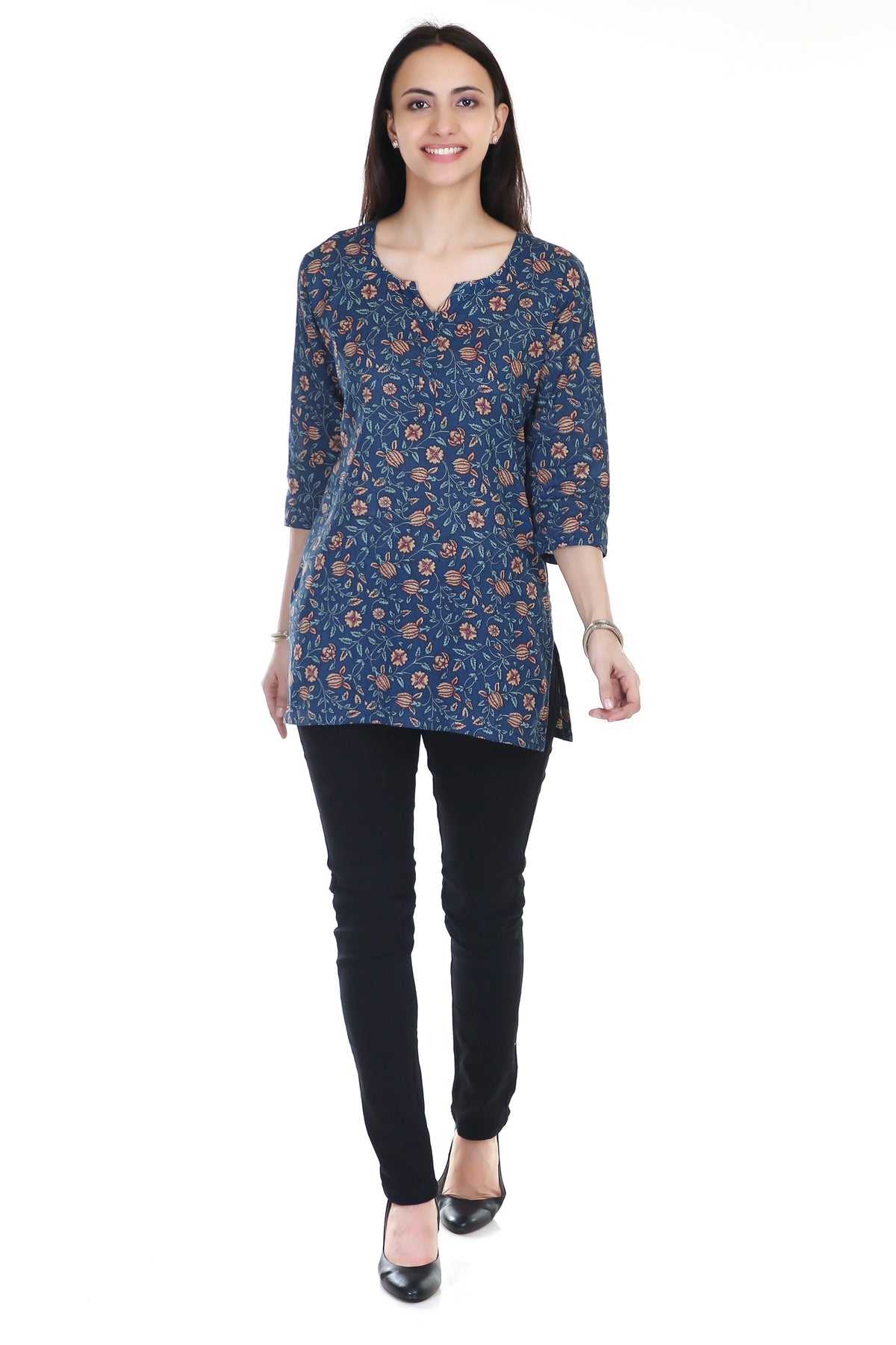 Ajrakh Printed Cotton Straight Kurta