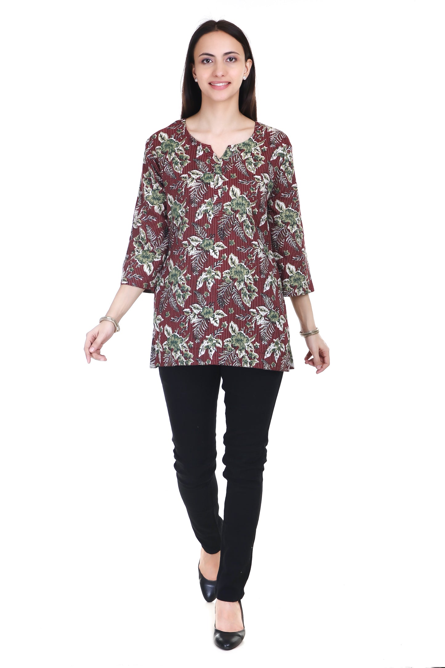 Vanaspati printed brown kurta