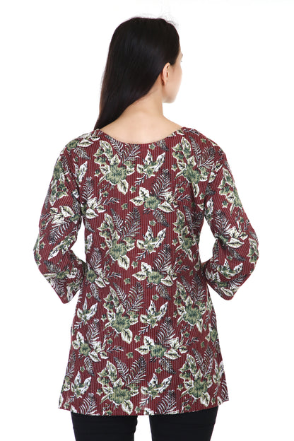 Vanaspati printed brown kurta