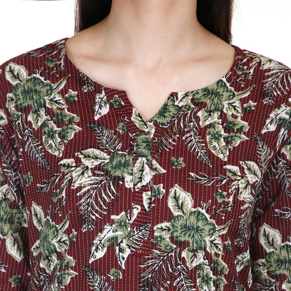 Vanaspati printed brown kurta