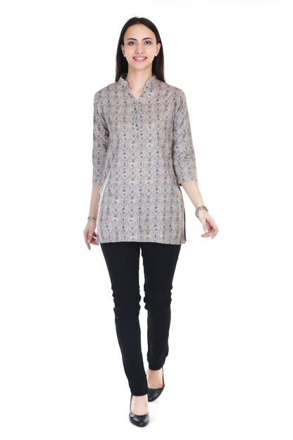 Ikat Handloom Cotton Short Kurta